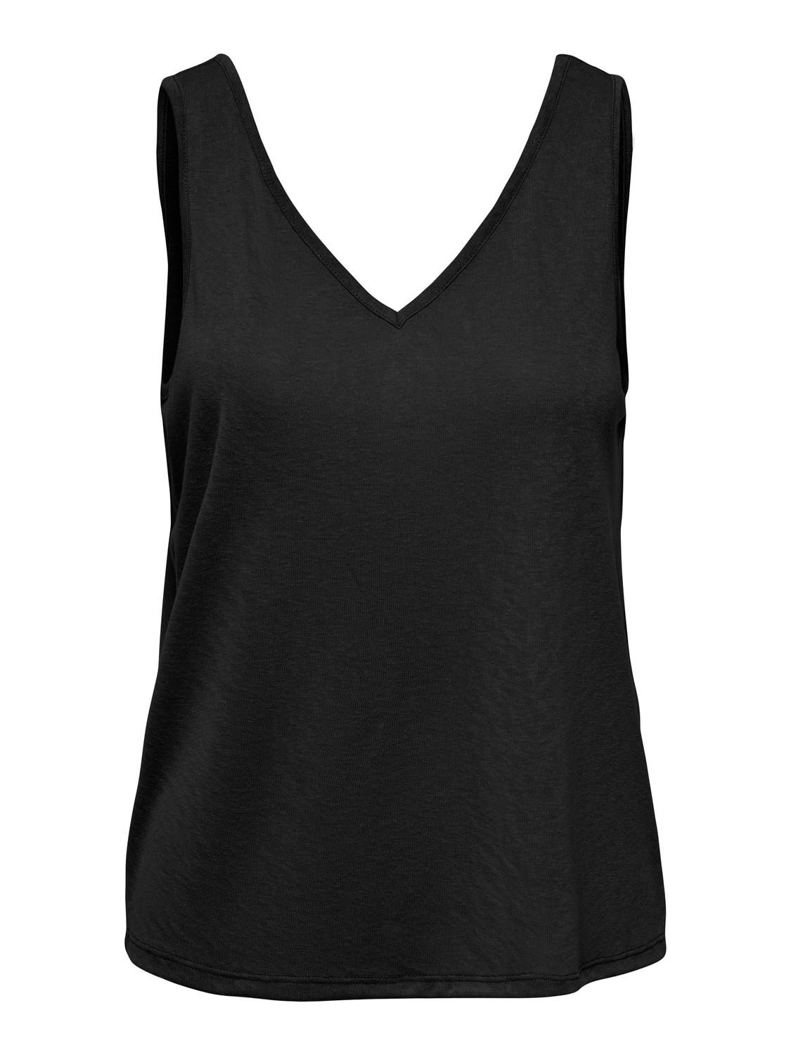 Losse tanktop - FAUSTINA - zwart