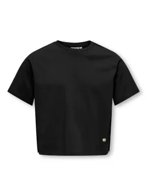 KIDS kort shirt - SILVINA - zwart