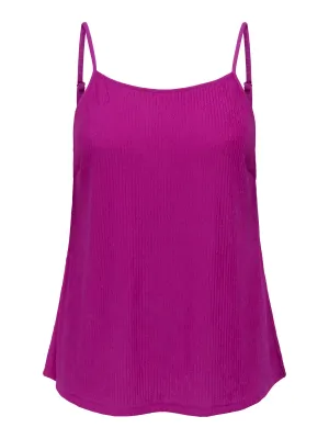 + Plissé top - REINA - fuchsia