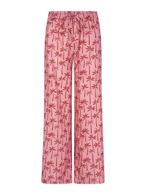 Wijde broek - PHILIPPA - pink palms