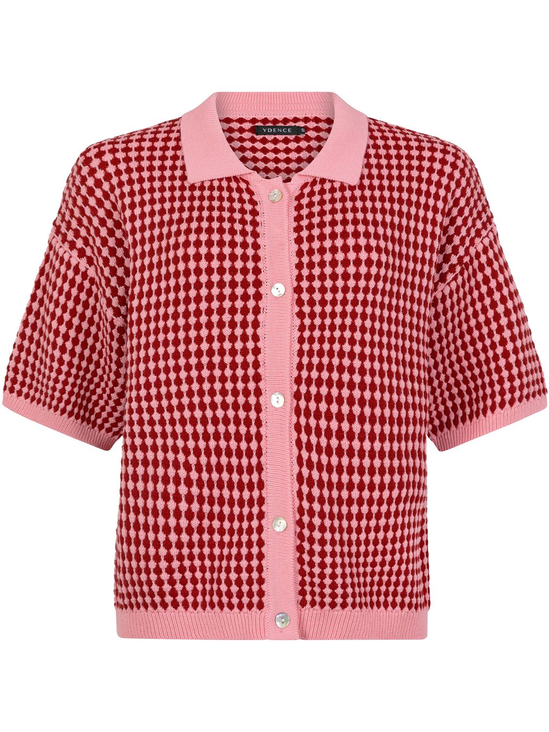 Knitted polo / top - NATAS - soft pink