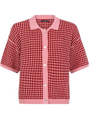 Knitted polo / top - NATAS - soft pink