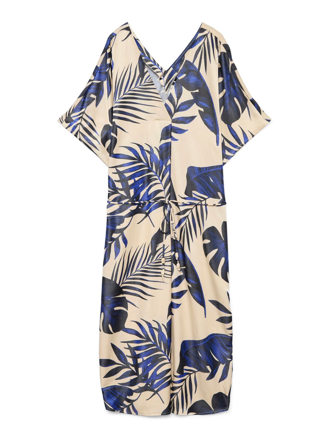 + Kaftan jurk - VINA - bladerenprint