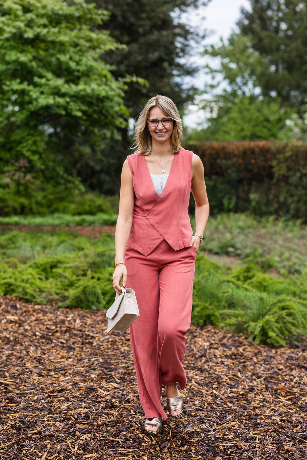 Mouwloze vest - JOSEPHINE - terracotta