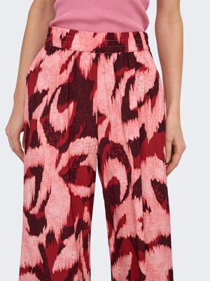 Wijde palazzo broek - MILES - karanda red