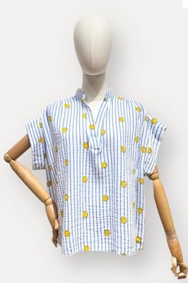 Blouse - SMILE - lichtblauw