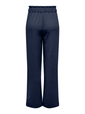 Wijde lange broek - DIVYA - donkerblauw