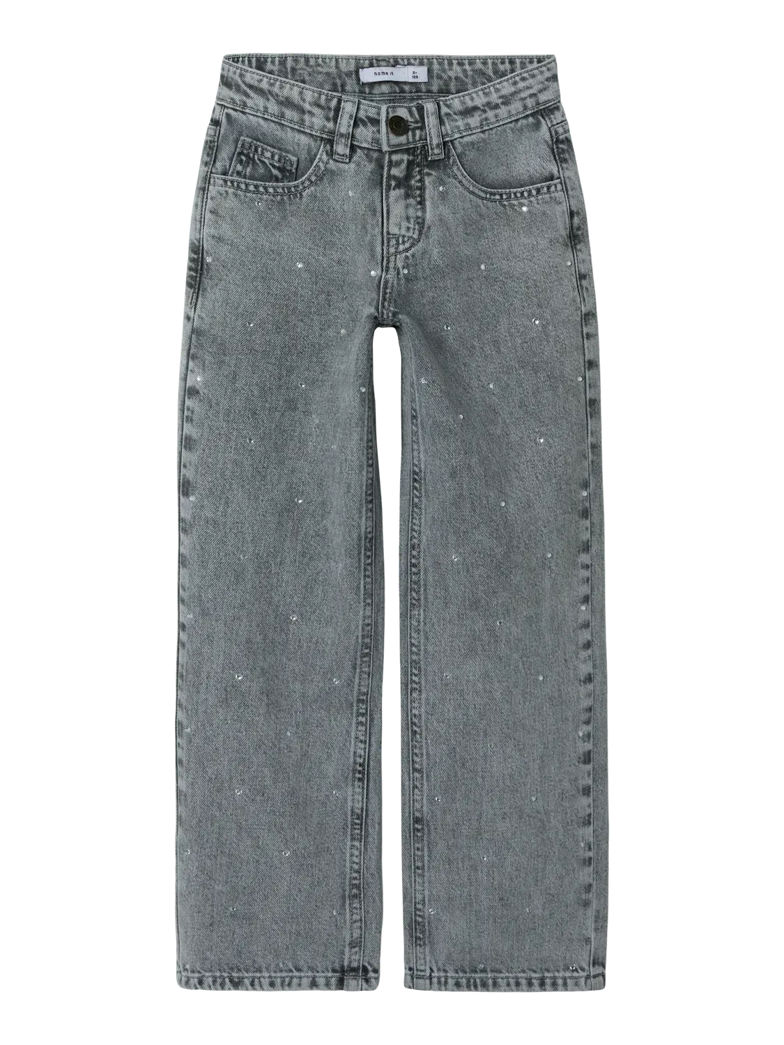 KIDS jeans straight - ROSE - light grey denim