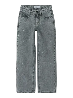 KIDS jeans straight - ROSE - light grey denim