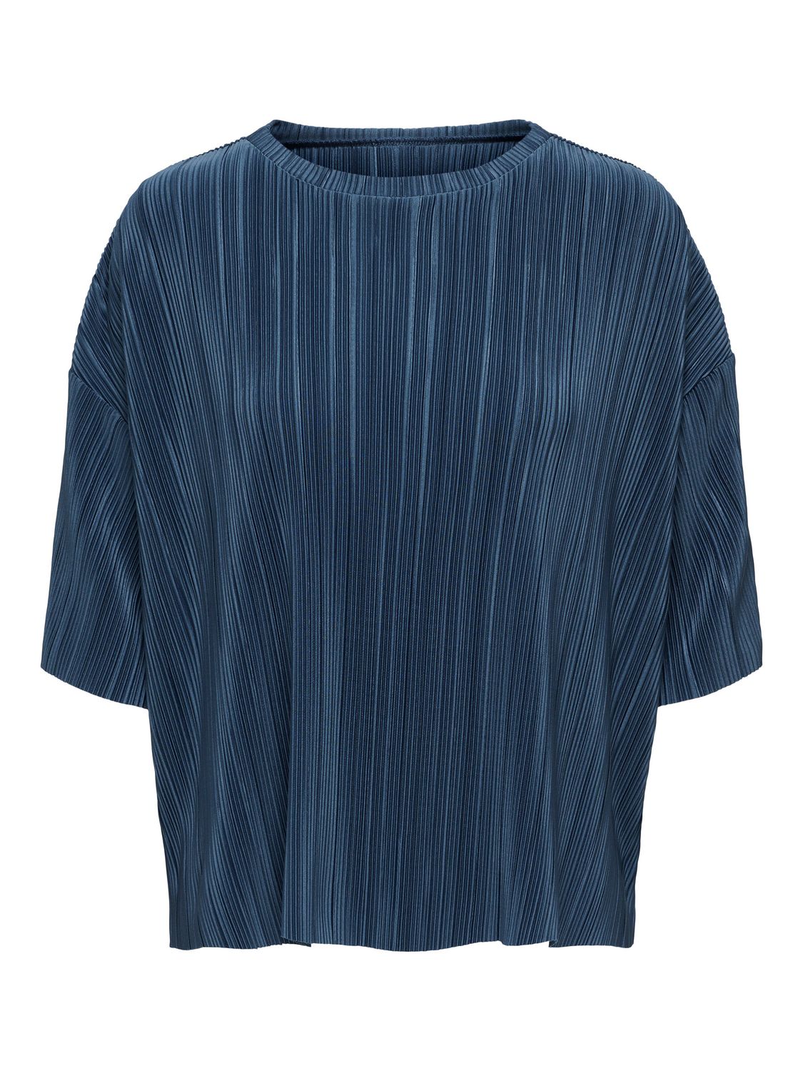 + Top - RAVENNA plissé - vintage indigo
