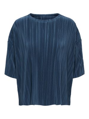 + Top - RAVENNA plissé - vintage indigo