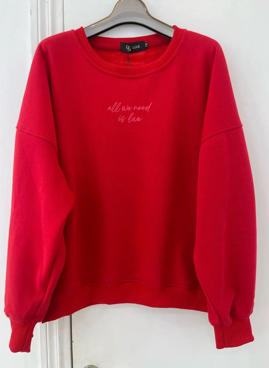 Sweater - LOVE - rood