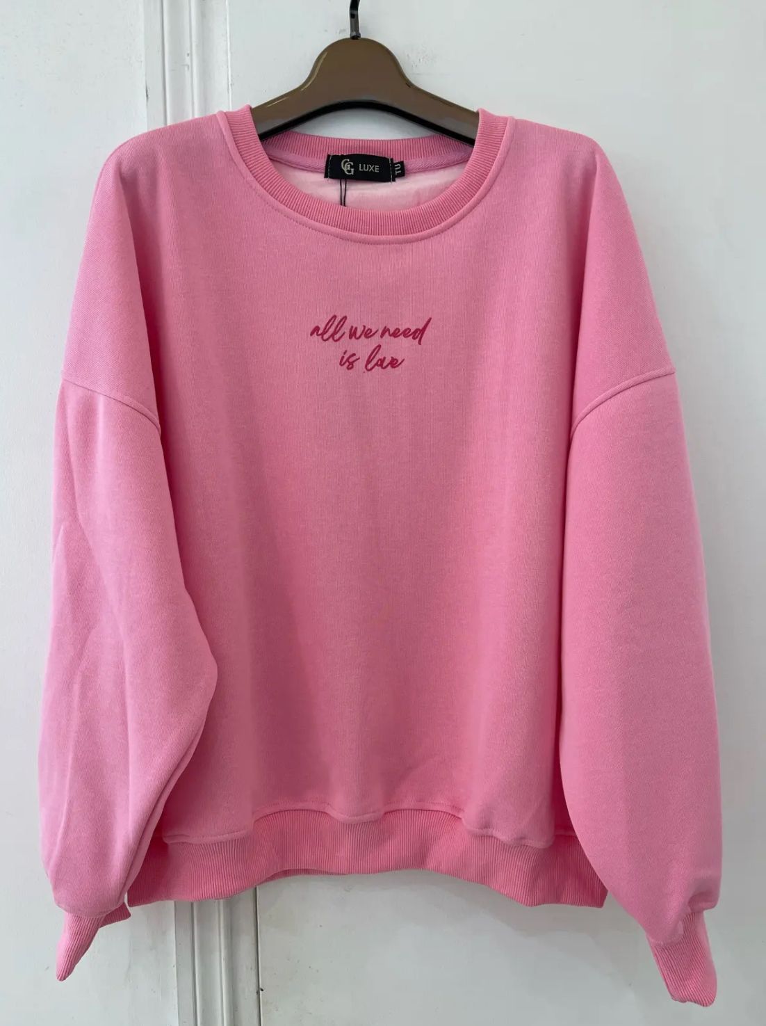 Sweater - LOVE - roze