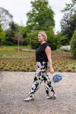+ Broek - ISIDORA - birch sculptural print