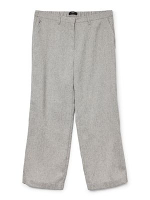 + Broek - TAMMI - tweed grijs