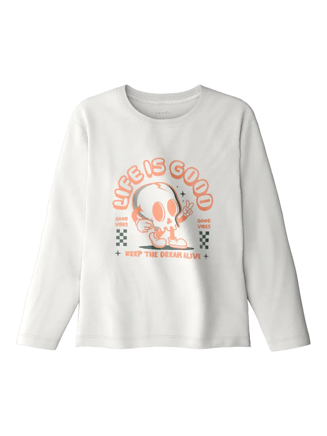 KIDS shirt - VAGNO - wit Life Is Good