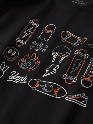 KIDS shirt - VAGNO - zwart Skate Gear