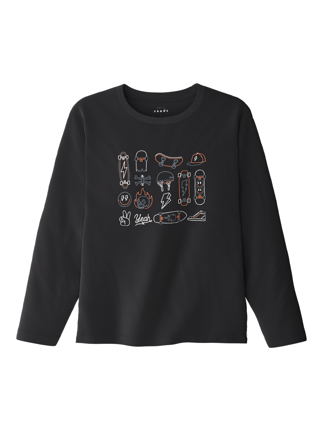 KIDS shirt - VAGNO -  zwart Skate Gear