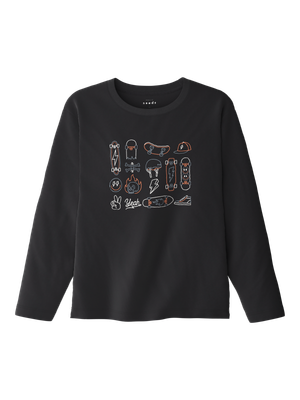 KIDS shirt - VAGNO -  zwart Skate Gear