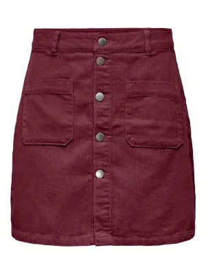 Korte rok corduroy - SHIRAZ - bordeaux