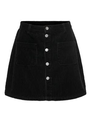 Korte rok corduroy - SHIRAZ - zwart