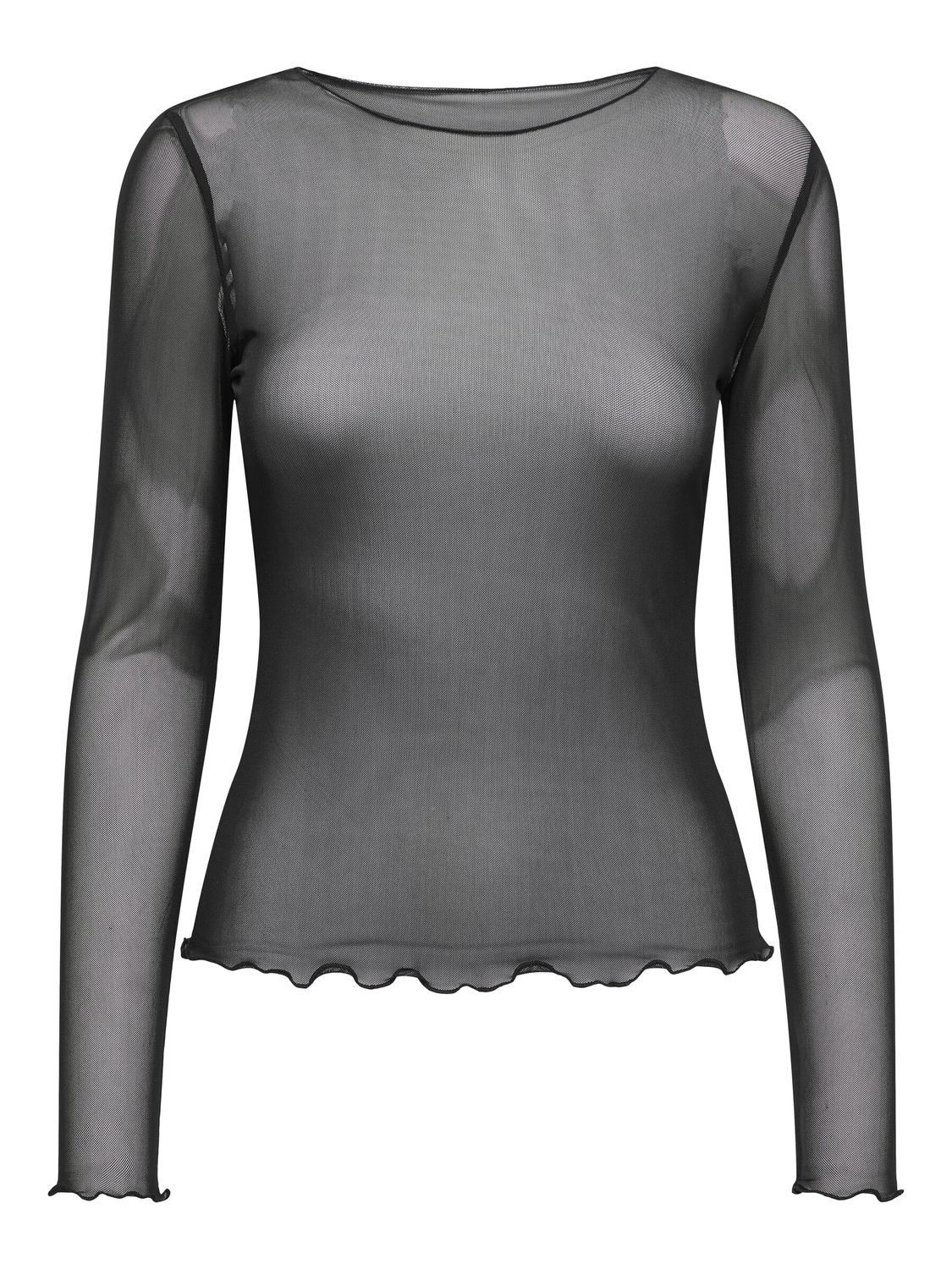 Mesh top - ELSA - zwart