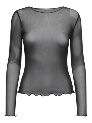 Mesh top - ELSA - zwart