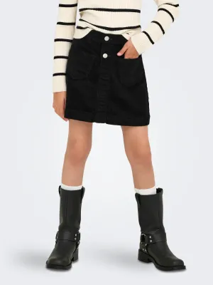KIDS Rok corduroy - AMAZING - zwart