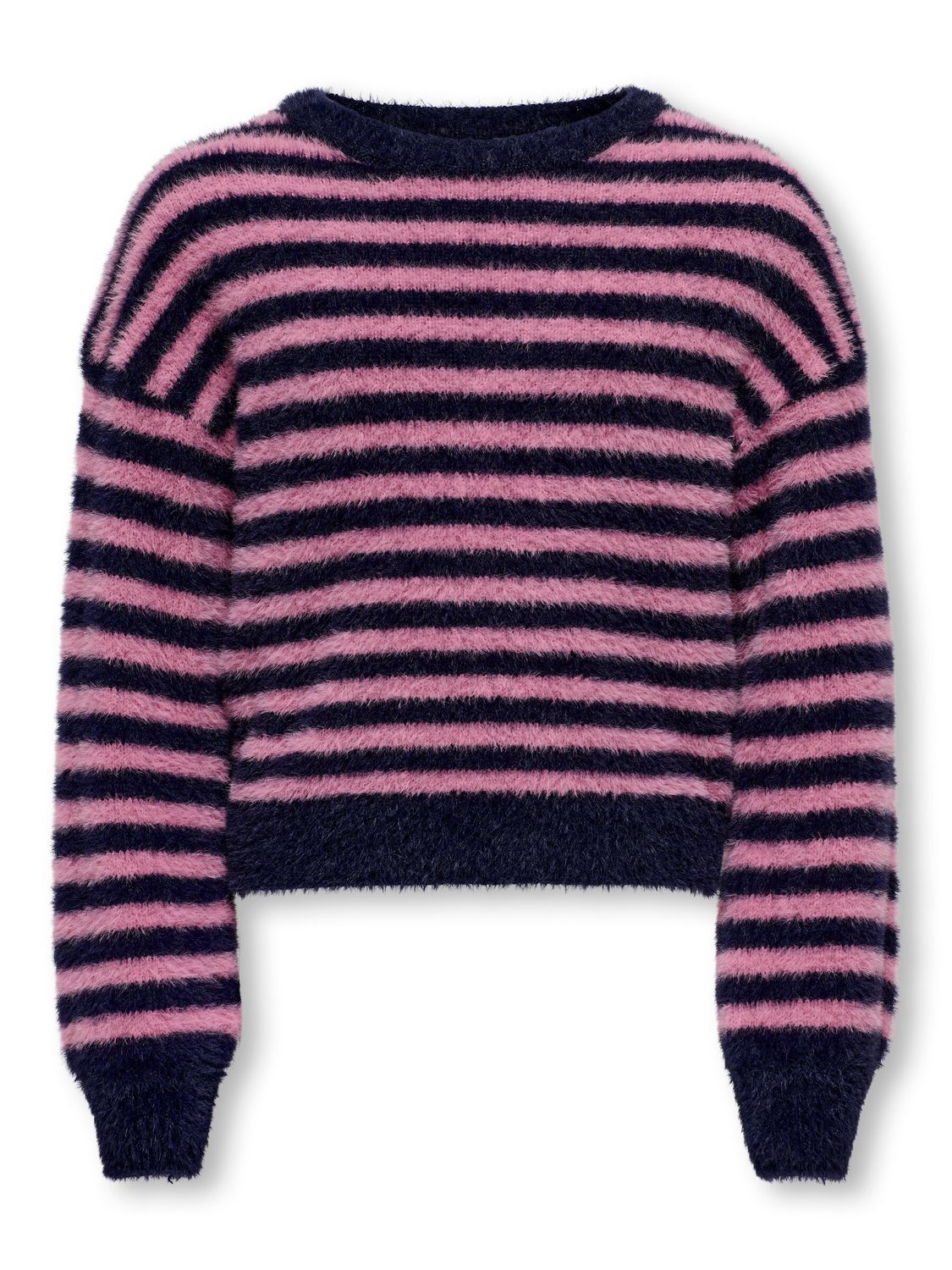 KIDS trui - PIUMO - streepjes blauw/paars