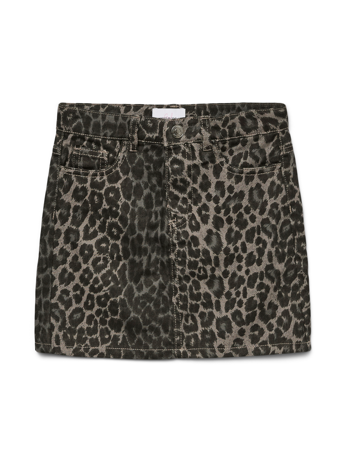 KIDS Rok leopard - LENORA - grijs