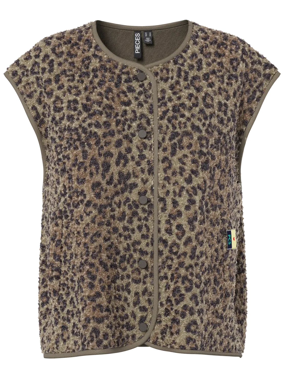 Mouwloze teddy vest - KATTY - leopard Mouwloze teddy vest - KATTY - leopard