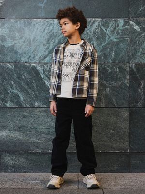 KIDS broek - RYAN VELOURS - zwart