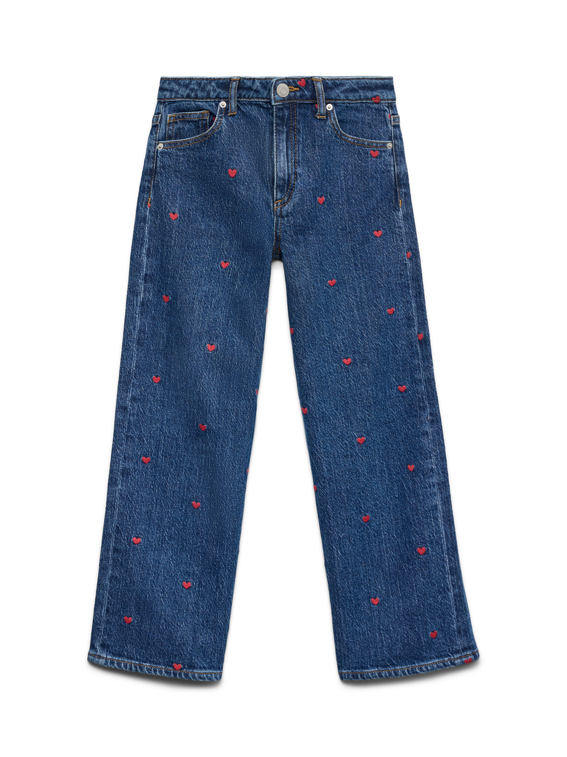 KIDS Wijde hartjes jeans - TESSA