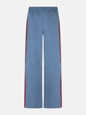 Wijde broek - ZIZI - jeansblauw