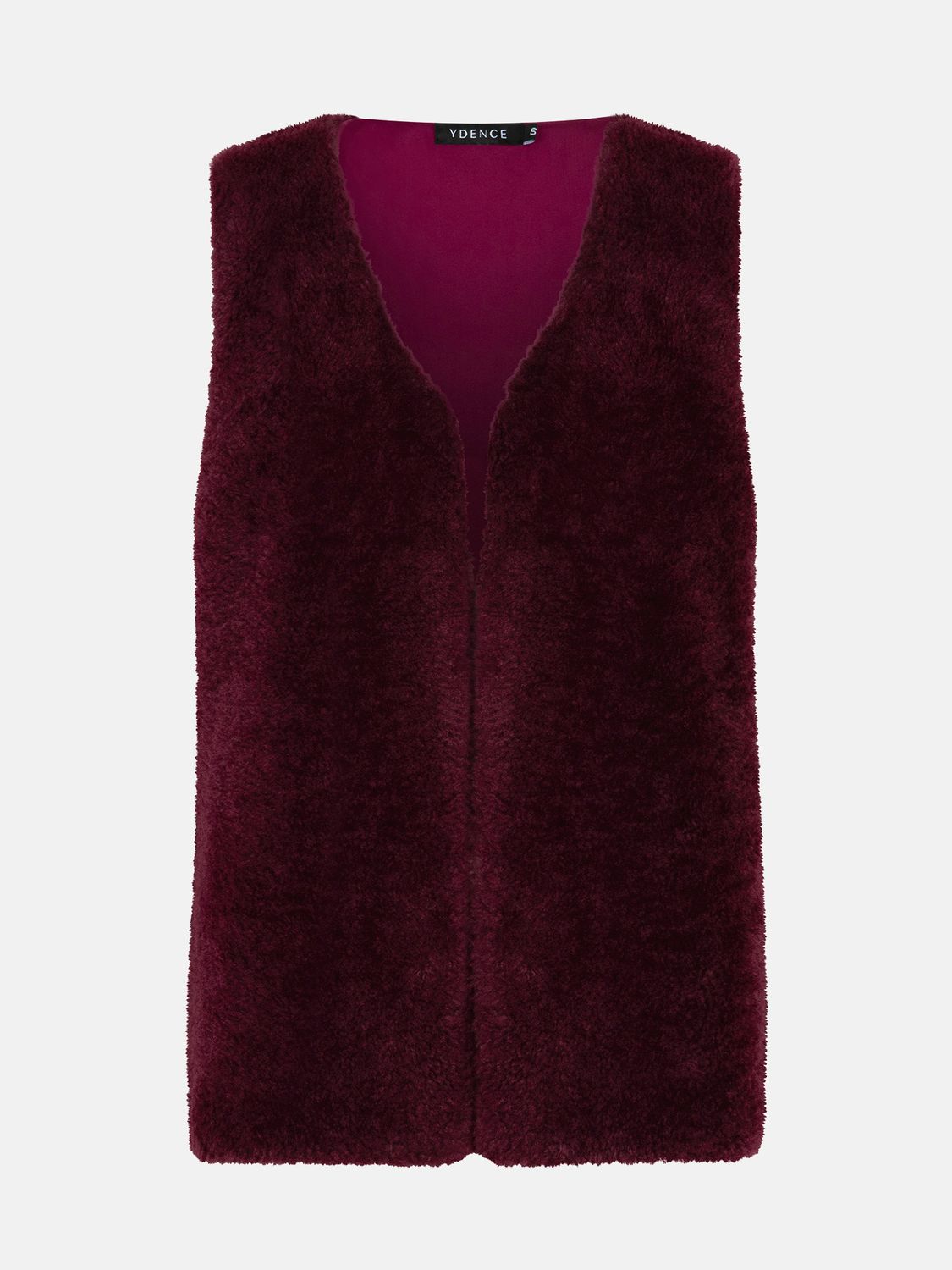 Mouwloze vest teddy - SASHA - bordeaux Mouwloze vest teddy - SASHA - bordeaux