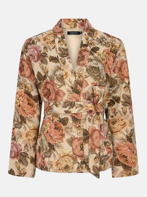 Kimono vest - PENNY - rose print