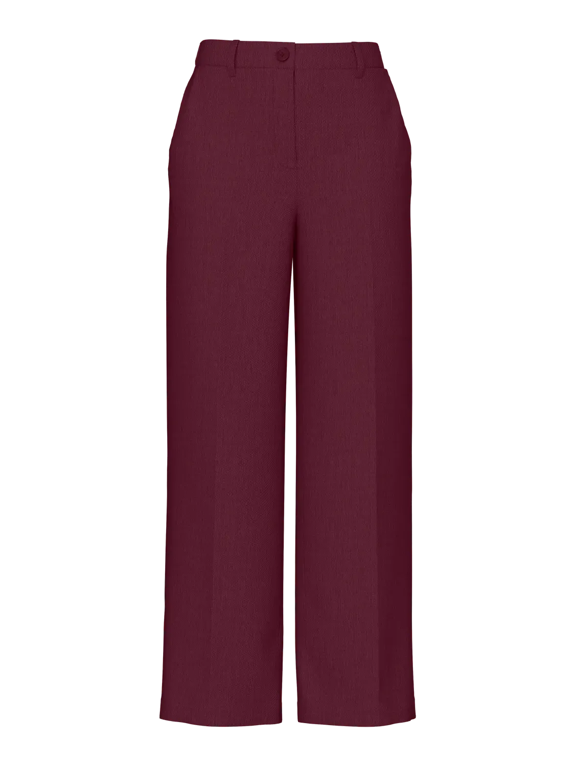 Wijde lange broek - KAMIL - bordeaux