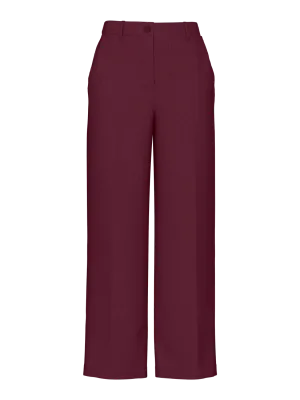 Wijde lange broek - KAMIL - bordeaux