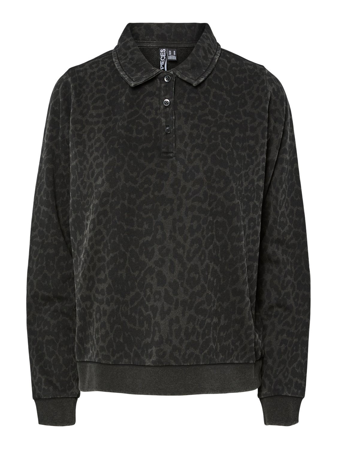 Polo / Sweater - JACKIE - zwart leopard