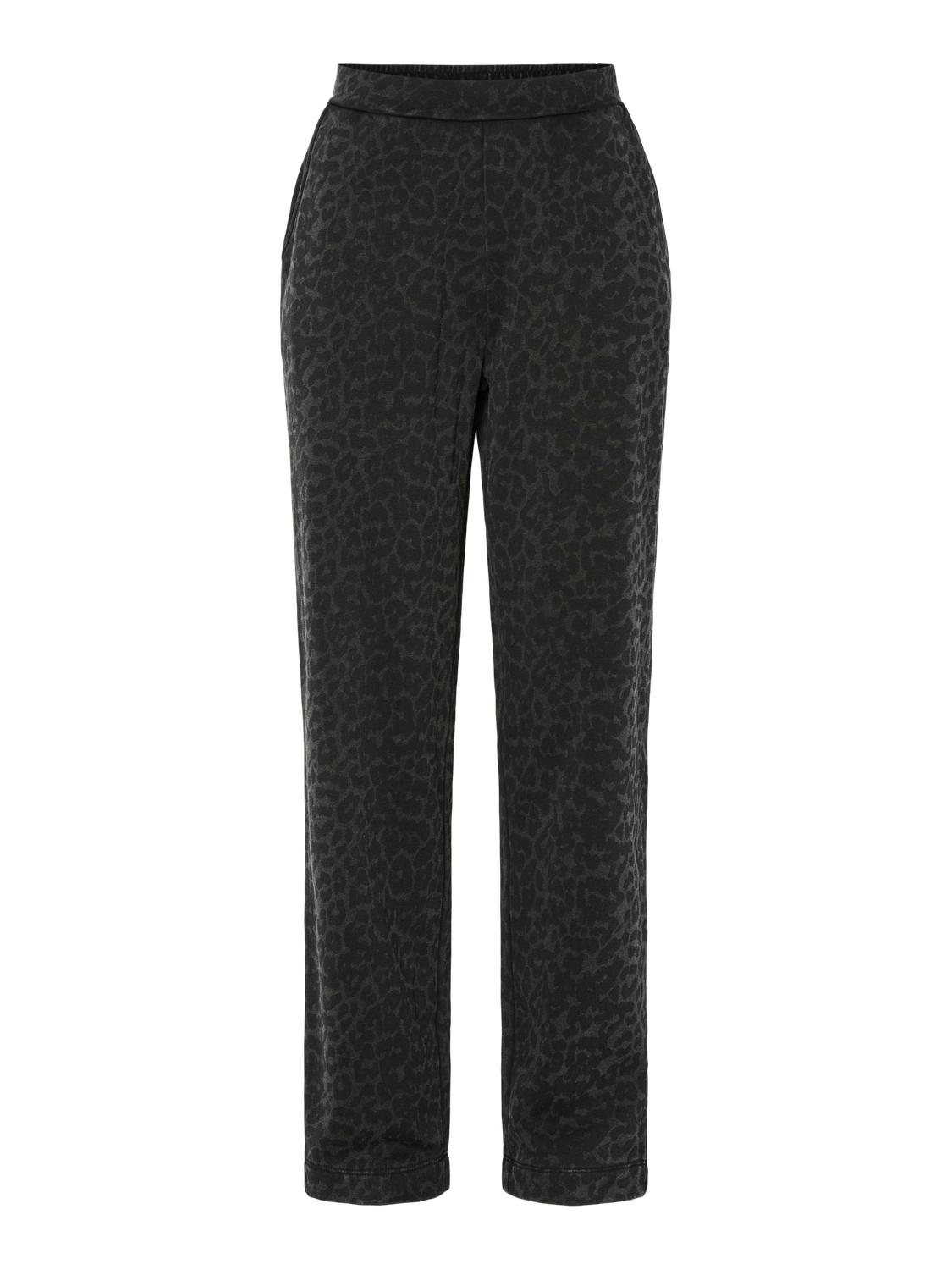 Lange sweat broek - JACKIE - zwart leopard