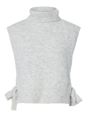 Poncho / mouwloze trui - JECCA - lichtgrijs