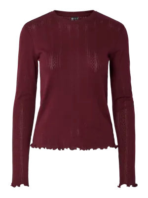 Shirt met lange mouw - MARIE - bordeaux