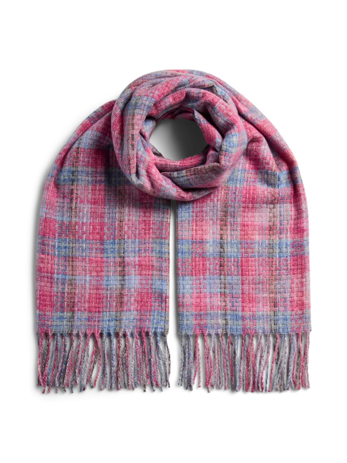 Sjaal - JOFIE - beetroot purple ruitjes