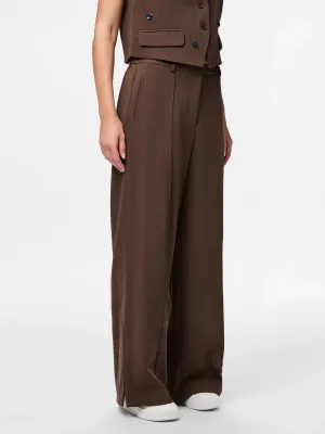 Wijde lange broek - MINNI - bruin