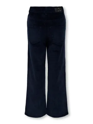 KIDS wijde broek velours - HOPE - donkerblauw