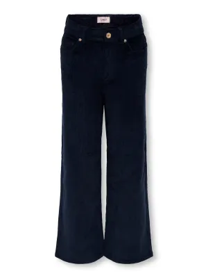 KIDS wijde broek velours - HOPE - donkerblauw