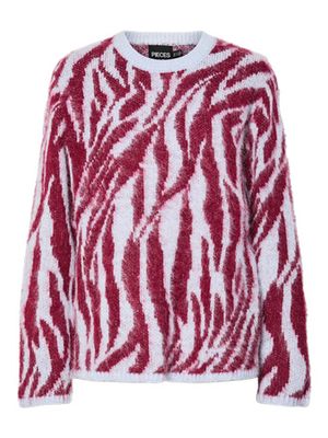 Trui - MYNTHE - bordeaux met blauw Trui - MYNTHE - bordeaux met blauw