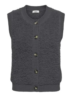 Cardigan / vest mouwloos - EIRA - grijs Cardigan / vest mouwloos - EIRA - grijs