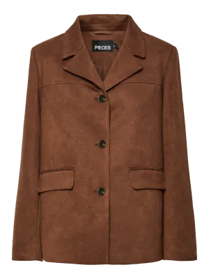 Blazer brushed - RAKEL - bruin