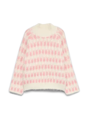 KIDS trui - LISA - ecru/roze